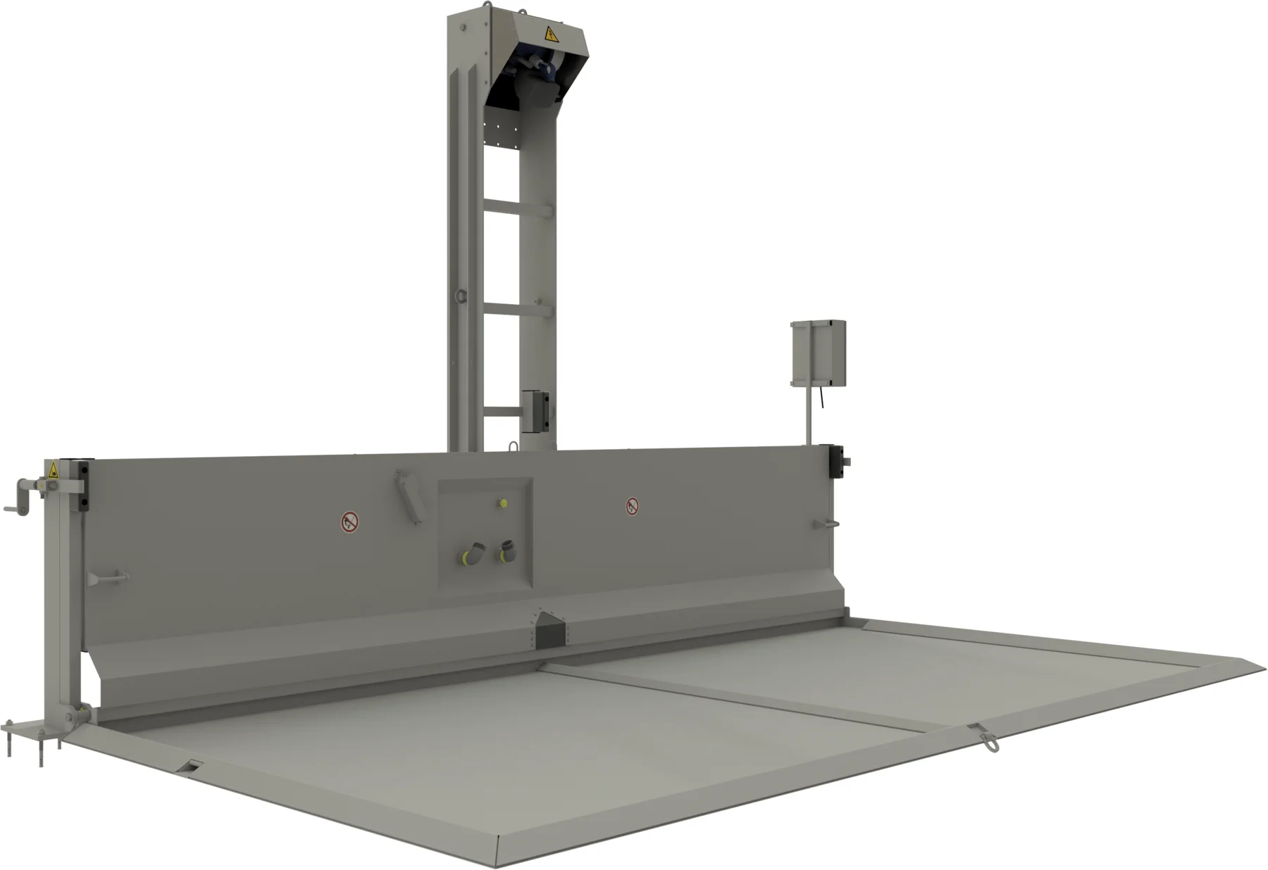 Folding fuel dispensing area, 930 L, 400 V, grey, grey